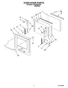 03 - Oven Door Parts parts for Kitchenaid Oven KEBU208SSS00 from AppliancePartsPros.com