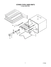 08 - Lower Oven Liner parts for Kitchenaid Oven KEBS177SWH0 from AppliancePartsPros.com