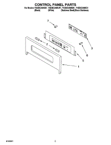 02 - Control Panel Parts parts for Whirlpool Oven YKEBC208KS1 from AppliancePartsPros.com