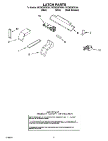 04 - Latch Parts parts for Whirlpool Oven YKEMC307KB01 from AppliancePartsPros.com
