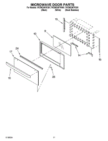 09 - Microwave Door Parts, Optional Parts parts for Whirlpool Oven YKEMC307KB01 from AppliancePartsPros.com