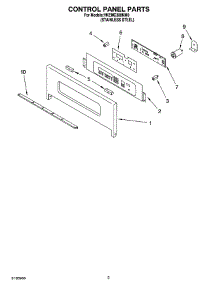 02 - Control Panel Parts parts for Whirlpool Oven YKEMC308KM0 from AppliancePartsPros.com