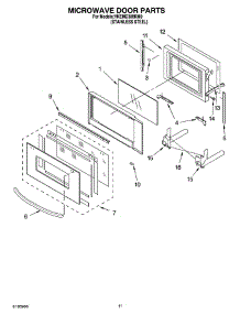 09 - Microwave Door Parts, Optional Parts parts for Whirlpool Oven YKEMC308KM0 from AppliancePartsPros.com