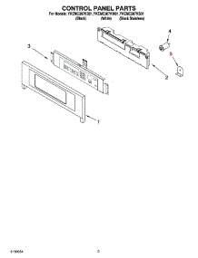 02 - Control Panel Parts parts for Whirlpool Oven YKEMC307KW01 from AppliancePartsPros.com