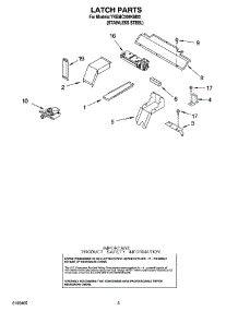 04 - Latch Parts parts for Whirlpool Oven YKEMC308KM03 from AppliancePartsPros.com