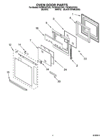 03 - Oven Door Parts parts for Whirlpool Oven YKEMS307GB3 from AppliancePartsPros.com