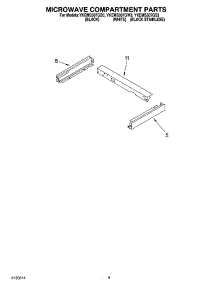 07 - Microwave Compartment Parts parts for Whirlpool Oven YKEMS307GB3 from AppliancePartsPros.com