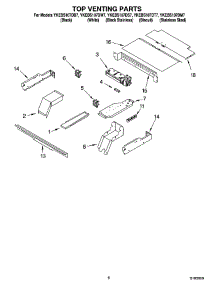 05 - Top Venting Parts, Optional Parts parts for Whirlpool Oven YKEBS107DM7 from AppliancePartsPros.com