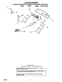 04 - Latch Parts parts for Whirlpool Oven YKEHC309JB5 from AppliancePartsPros.com