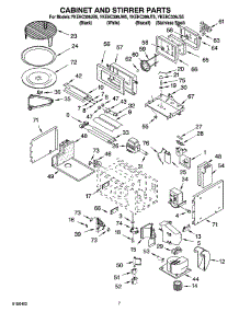 06 - Cabinet And Stirrer Parts parts for Whirlpool Oven YKEHC309JB5 from AppliancePartsPros.com