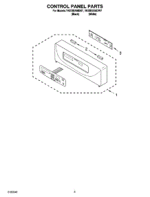 02 - Control Panel Parts parts for Whirlpool Oven YKEBS208DW7 from AppliancePartsPros.com