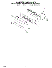 02 - Control Panel Parts parts for Whirlpool Oven YKEHC309JW5 from AppliancePartsPros.com