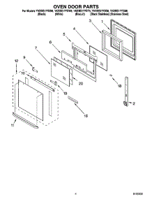 03 - Oven Door Parts parts for Whirlpool Oven YKEBS177DB6 from AppliancePartsPros.com