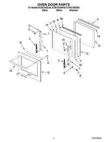 03 - Oven Door Parts parts for Kitchenaid Oven KEBK276SBL00 from AppliancePartsPros.com