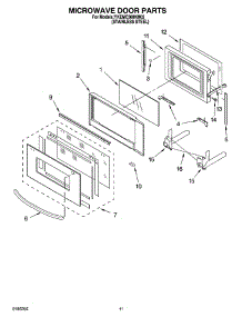 09 - Microwave Door Parts, Optional Parts parts for Whirlpool Oven YKEMC308KM02 from AppliancePartsPros.com