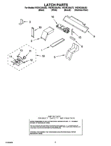 04 - Latch Parts parts for Whirlpool Oven YKEHC309JB2 from AppliancePartsPros.com