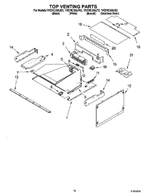 08 - Top Venting Parts parts for Whirlpool Oven YKEHC309JB2 from AppliancePartsPros.com