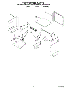 05 - Top Venting Parts parts for Kitchenaid Oven KEMS308SBL00 from AppliancePartsPros.com