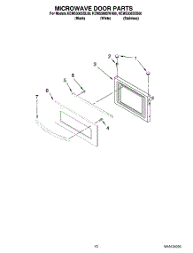 08 - Microwave Door Parts, Optional Parts parts for Kitchenaid Oven KEMS308SBL00 from AppliancePartsPros.com