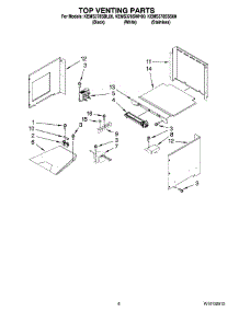 05 - Top Venting Parts parts for Kitchenaid Oven KEMS378SWH00 from AppliancePartsPros.com