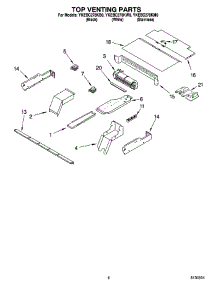 05 - Top Venting Parts, Optional Parts parts for Whirlpool Oven YKEBC278KW0 from AppliancePartsPros.com