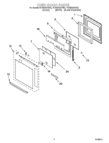 03 - Oven Door Parts parts for Whirlpool Oven YKEMS307GS2 from AppliancePartsPros.com