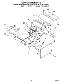 08 - Top Venting Parts parts for Whirlpool Oven YKEHC309JT5 from AppliancePartsPros.com