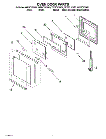 04 - Oven Door Parts parts for Whirlpool Oven YKEBC107KB0 from AppliancePartsPros.com