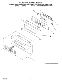 02 - Control Panel Parts parts for Whirlpool Oven YKEBS177DM6 from AppliancePartsPros.com
