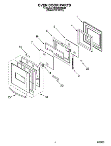 03 - Oven Door Parts parts for Whirlpool Oven YKEMS308GM3 from AppliancePartsPros.com