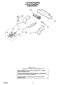 04 - Latch Parts parts for Whirlpool Oven YKEMS308GM3 from AppliancePartsPros.com