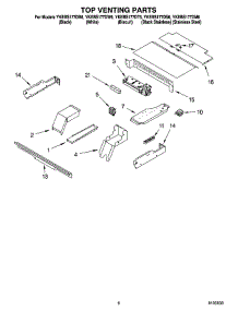 05 - Top Venting Parts, Miscellaneous Parts parts for Whirlpool Oven YKEBS177DW6 from AppliancePartsPros.com