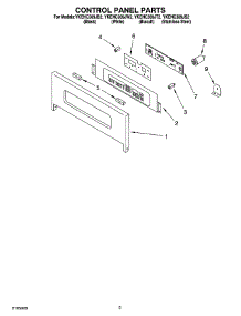 02 - Control Panel Parts parts for Whirlpool Oven YKEHC309JW2 from AppliancePartsPros.com