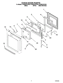 03 - Oven Door Parts parts for Whirlpool Oven YKEMC307KB03 from AppliancePartsPros.com