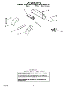 04 - Latch Parts parts for Whirlpool Oven YKEMC307KB03 from AppliancePartsPros.com