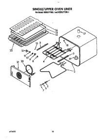 Single / Upper Oven Liner parts for Kitchenaid Wall Oven KEBS177SBL1 from AppliancePartsPros.com
