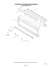 03 - Control Frame And Knob parts for Kitchenaid Oven KEBS177SWH2 from AppliancePartsPros.com