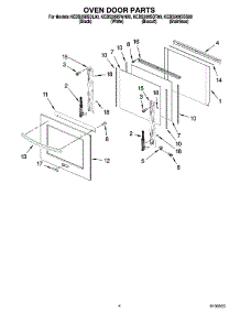 03 - Oven Door Parts parts for Kitchenaid Oven KEBS208SSS00 from AppliancePartsPros.com