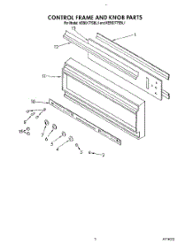 03 - Control Frame And Knob parts for Kitchenaid Oven KEBS277SWH1 from AppliancePartsPros.com
