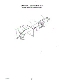 07 - Convection Fan parts for Kitchenaid Oven KEBS177SWH1 from AppliancePartsPros.com