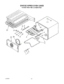 09 - Single / Upper Oven Liner parts for Kitchenaid Oven KEBS177SWH1 from AppliancePartsPros.com