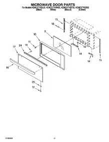 09 - Microwave Door Parts, Optional Parts parts for Kitchenaid Oven KEMC377KBL05 from AppliancePartsPros.com