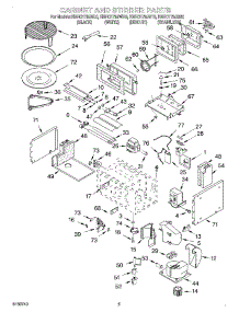 04 - Cabinet And Stirrer parts for Kitchenaid Microwave KBHC179JWH0 from AppliancePartsPros.com