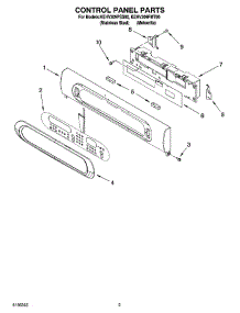 02 - Control Panel Parts parts for Kitchenaid Oven KEHV309PMT00 from AppliancePartsPros.com