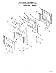 03 - Oven Door Parts parts for Kitchenaid Oven KEHV309PMT00 from AppliancePartsPros.com