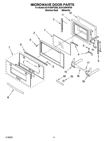 09 - Microwave Door Parts, Optional Parts parts for Kitchenaid Oven KEHV309PMT00 from AppliancePartsPros.com