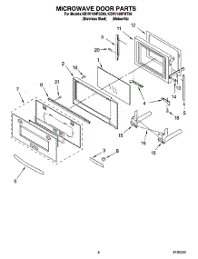 06 - Microwave Door Parts parts for Kitchenaid Microwave KBHV109PSS00 from AppliancePartsPros.com