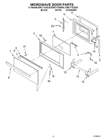 06 - Microwave Door Parts, Optional Parts parts for Kitchenaid Microwave KBHC179JBL03 from AppliancePartsPros.com