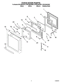 03 - Oven Door Parts parts for Kitchenaid Oven KEHC309JBL07 from AppliancePartsPros.com