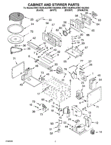 04 - Cabinet And Stirrer Parts parts for Kitchenaid Microwave KBHC109JWH03 from AppliancePartsPros.com